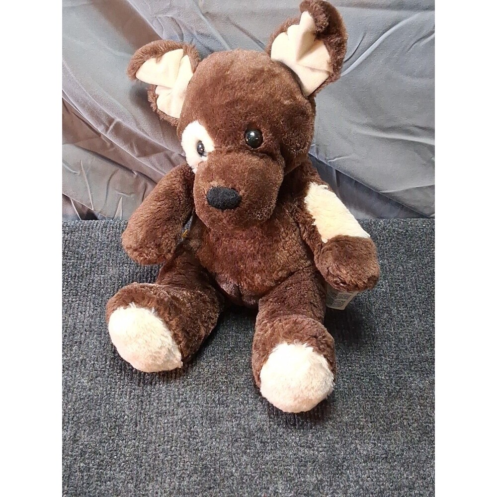 Build a Bear Dark Brown Sugar Pup Plush Stuffed Dog Spot On Eye VTG  2010